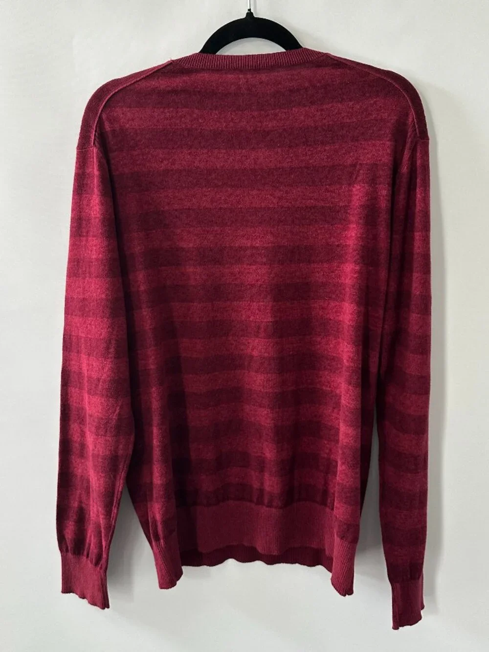 Gap Men's Medium Red Striped Crewneck Sweater 100% Cotton